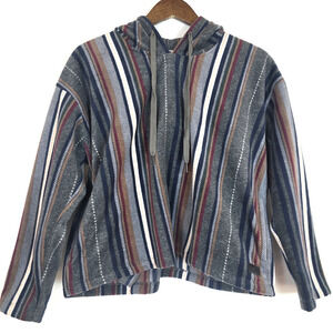 Oneill Sweater Striped, Multi-color Hooded Pullover Fleece Women's XS
